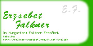 erzsebet falkner business card